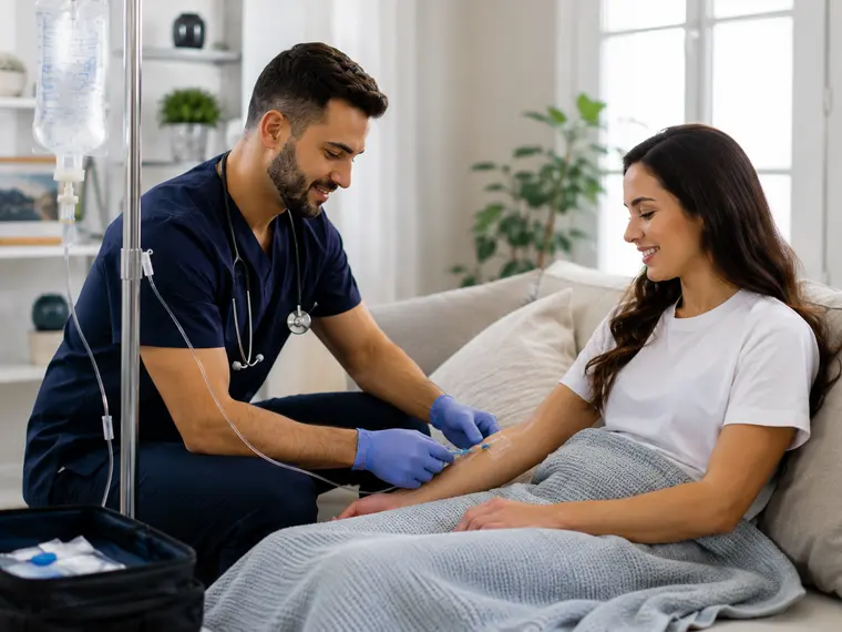 Medicinski radnik priprema individualnu infuzionu terapiju